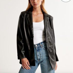 Abercrombie Vegan Leather Blazer